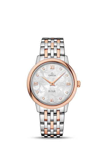 Omega De Ville Prestige Quartz 32.7 Butterfly Red Gold / Stainless Steel / Bracelet